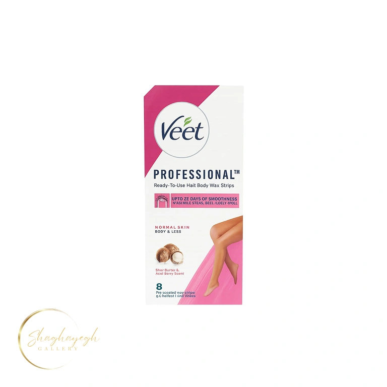چسب وکس آماده بدن و پا پوست نرمال ویت صورتی ۸ عددی Veet Pink Wax Strips Normal Skin Body