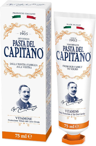 خمیر دندان پاستا دل کاپیتانو Pasta del Capitano مدل ویتامین Vitamine حجم 75 میلی لیتر (اورجینال)