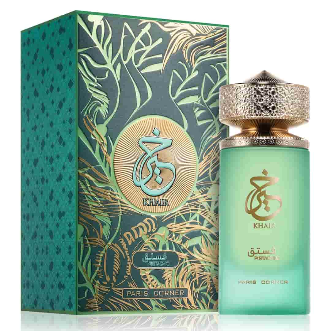 ادکلن خیر فستق (پسته) پاریس کرنر حجم 100 میلی لیتر اورجینال | Paris Corner Khair Pistachio