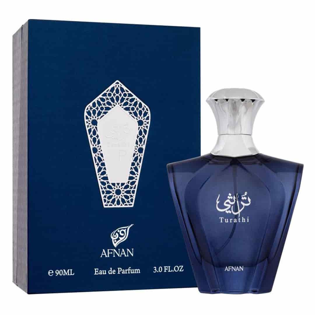 ادکلن تراثی آبی افنان مشابه رایحه بولگاری تایگار حجم ۹۰ میلی لیتر اورجینال | Afnan Turathi Blue