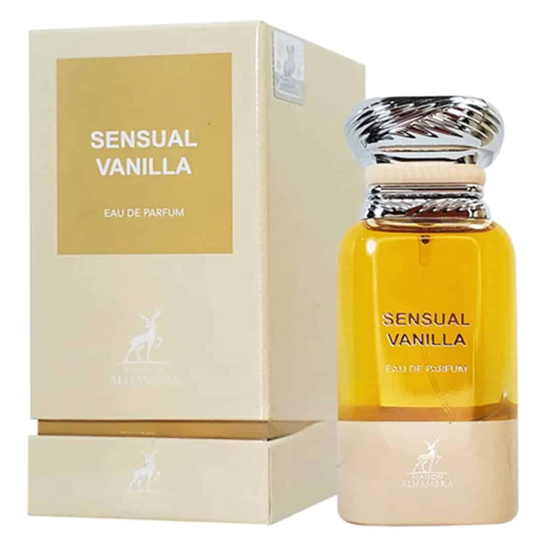 ادکلن سنسوال وانیلا الحمبرا رایحه تام فورد وانیلا سکس حجم 80 میلی لیتر اورجینال | Alhambra Sensual vanilla
