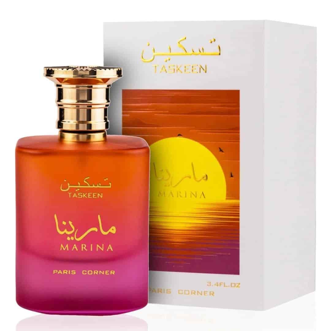ادکلن تسکین مارینا پاریس کرنر مشابه رایحه بامب شل بیچ ویکتوریا سکرت حجم 100 میلی لیتر اورجینال | paris corner taskeen marina
