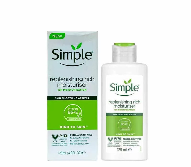 کرم مرطوب کننده و آبرسان ۱۲۵میل اصل برند: سیمپل Simple