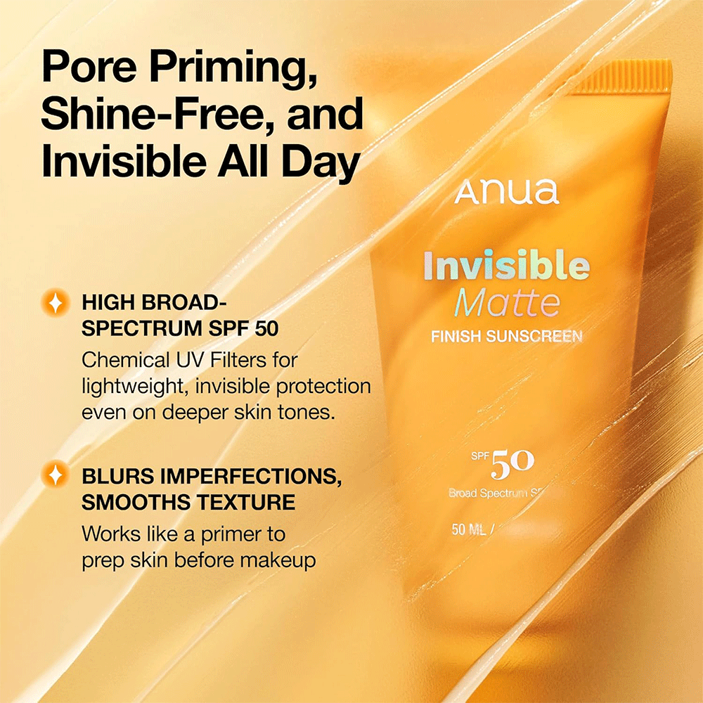 کرم ضدآفتاب ضدآب و مات کننده آنوا Anua Invisible Matte Finish Sunscreen برند: آنوا Anua