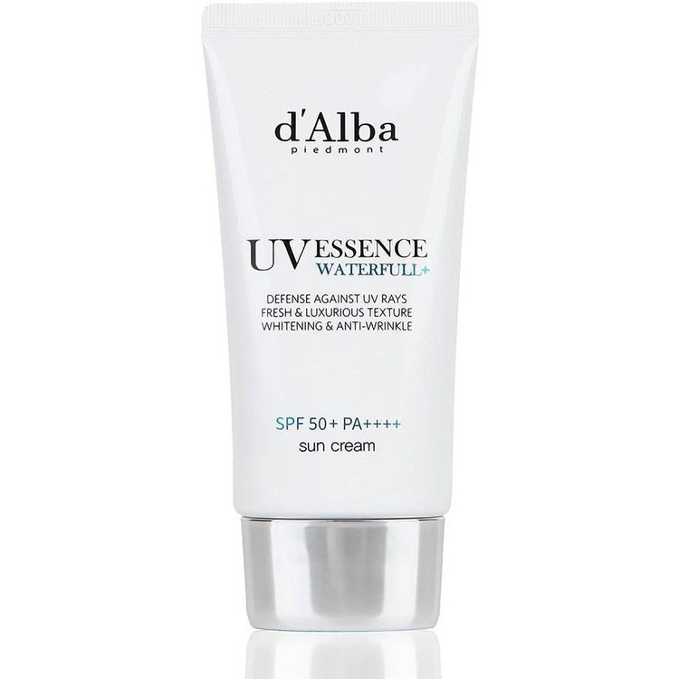 اسنس ضد آفتاب ترافل سفید د البا اصل کره ای | سبک و آبرسان SPF50+ d'Alba UV Essence Waterfull برند: دالبا d'Alba