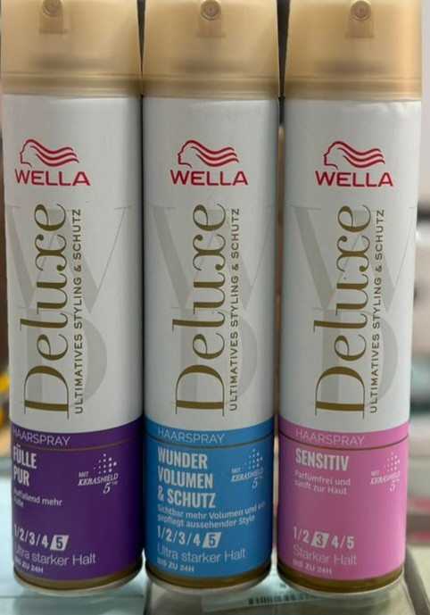 اسپری نگهدارنده و حالت دهنده مو ولا شماره _ wella deluxe wonder volume رنگ