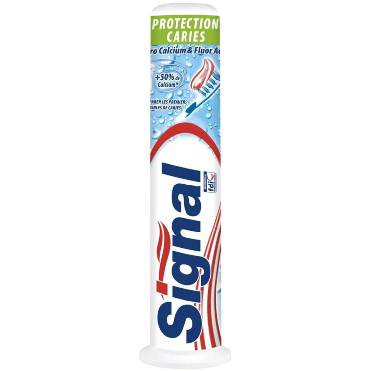 خمیردندان پمپی ضد پوسیدگی سیگنال Signal Protection Caries حجم 100 میلی لیتر  برند: سیگنال