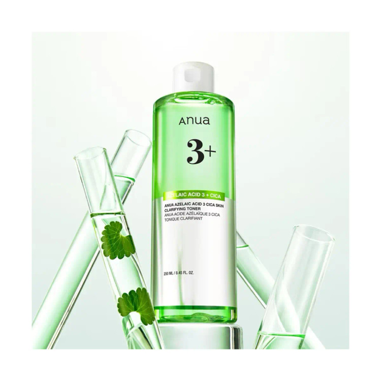 تونر آزلائیک اسید 3 و سیکا آنوا شفاف کننده پوست | Anua Azelaic Acid 3 Cica Skin Clarifying Toner 250 ml  برند: آنوا Anua