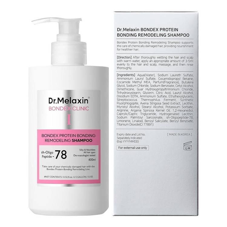 شامپو کراتینه و ترمیم‌کننده پیوند پروتئینی مو دکتر ملاکسین Dr.Melaxin Bondex Protein Bonding Remodeling Shampoo with Argan Oil  برند: دکتر ملاکسین Dr.Melaxin