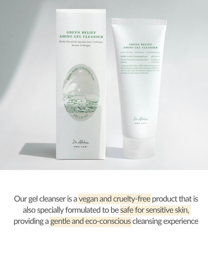 ژل شوینده ملایم صورت دکترآلتیا Green Relief Amino Gel Cleanser Dr.Althea  برند: دکترالتیا Dr.Althea