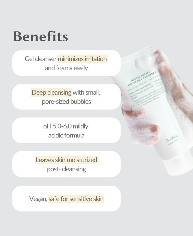 ژل شوینده ملایم صورت دکترآلتیا Green Relief Amino Gel Cleanser Dr.Althea برند: دکترالتیا Dr.Althea