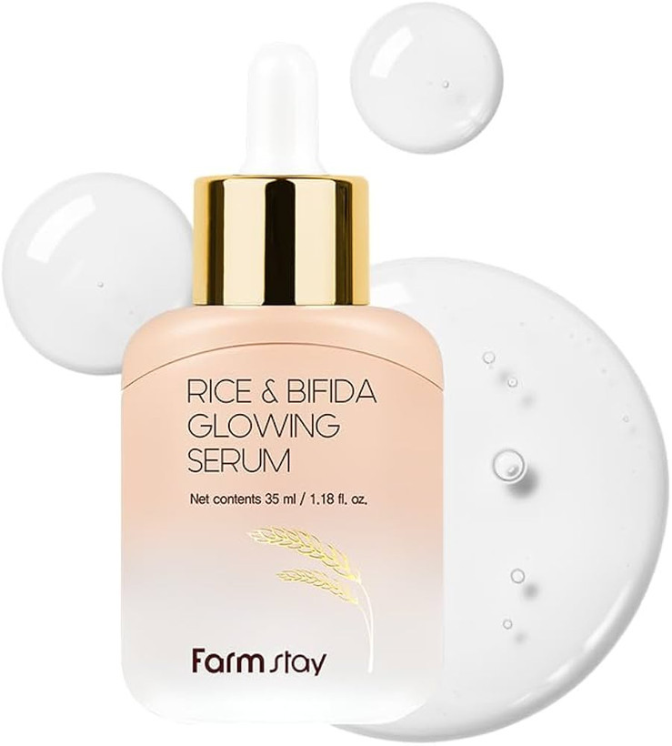 سرم روشن کننده برنج فارم استی حجم35میلFARMSTAY RICE & BIFIDA Glowing Serum, 35 ml برند: فارم استی Farm Stay
