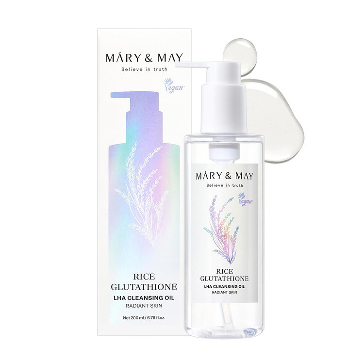 شوینده روغنی گلوتاتیون برنج مری اند می لایه بردار ملایم و روشن کننده پوست Mary&May Rice Glutathione LHA Cleansing Oil برند: مری اند می MARY &MAY