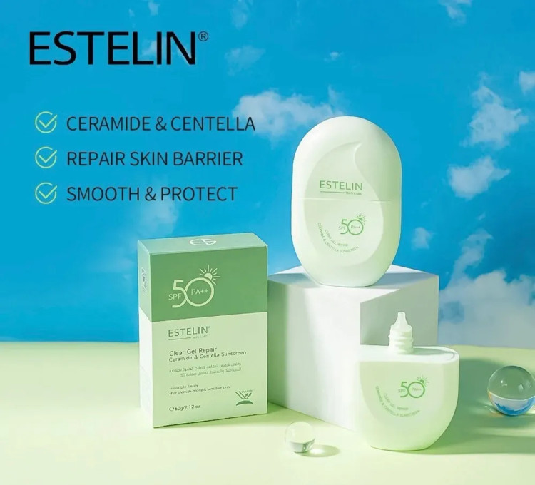 ضد آفتاب ترمیم کننده استلین سبز SPF50 حاوی سرامید و سنتلا برند: استلین
